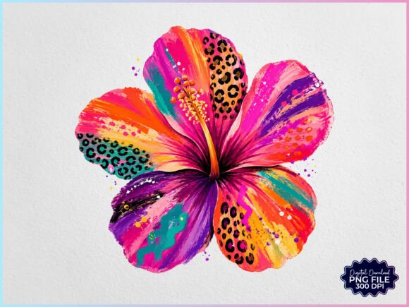 Download Colorful Hibiscus Flower Tropical PNG - Tropical Collection