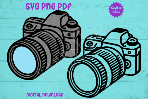 Download Camera with Telephoto Lens SVG PNG PDF - Camera Collection