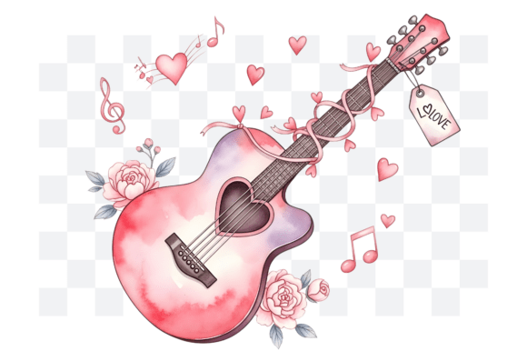 Download Guitar Valentine's Day PNG Clipart - Guitar Collection