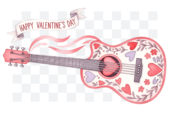 Download Love Guitar Valentine's Day PNG Clipart - Guitar Collection