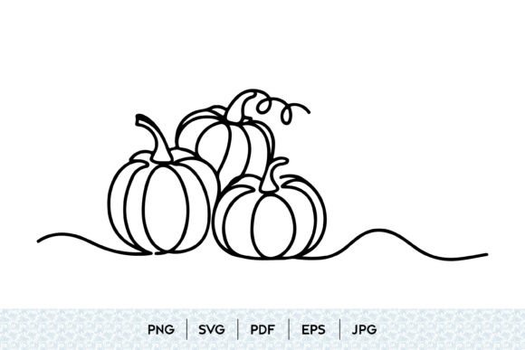 Download Pumpkin Harvest One Line SVG - One line svg Collection