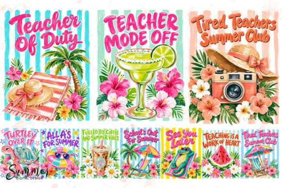 Download Tropical Teacher Summer Sublimation PNG - Tropical Collection