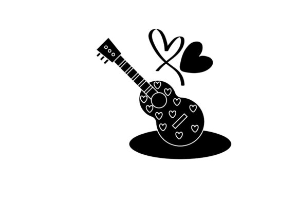 Download Valentine Guitar Silhouette - Guitar Collection