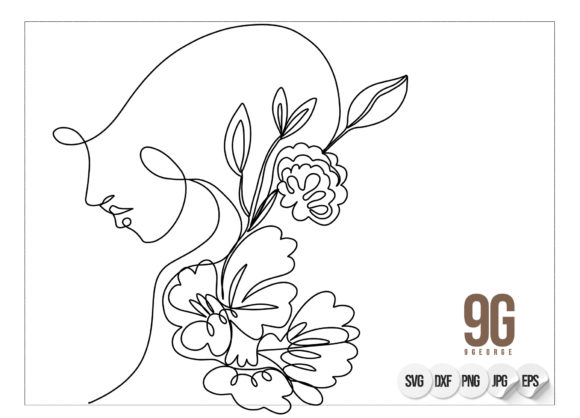 Download Abstract Woman Face Drawing One Line Svg - Premium Resources