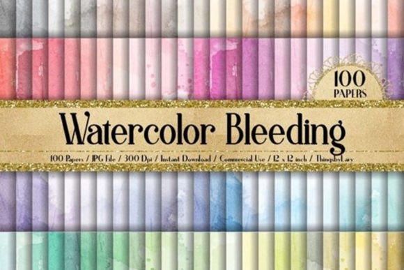 Download Bleeding Watercolor Texture Papers - Premium Resources